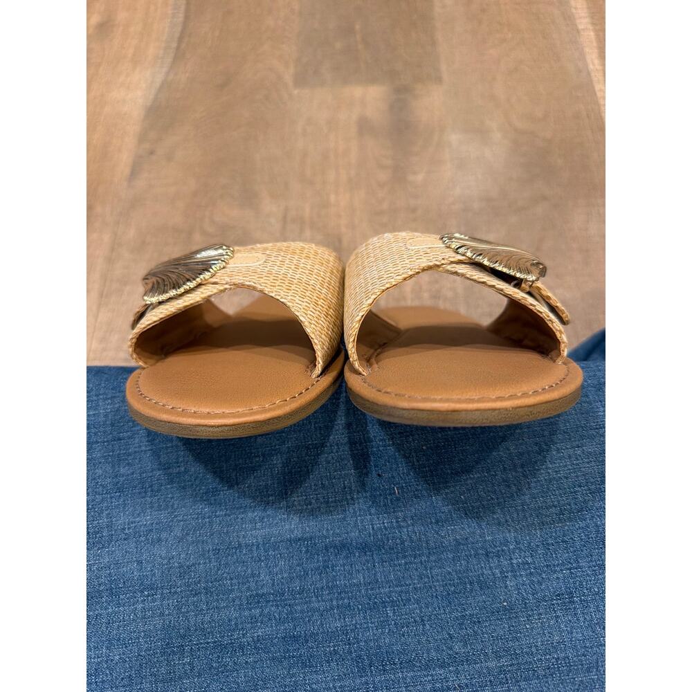 Women Nesryn Raffia Shell Ornament Slide Sandals - Universal - Picture 3 of 5